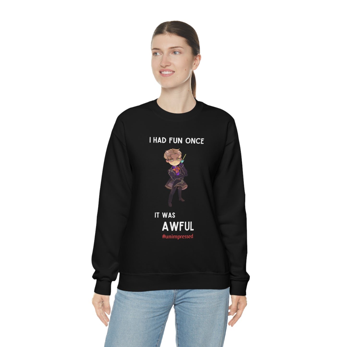 PHIRRE BOBA SWEATER STYLE 1 BLACK I HATE FUN ONCE