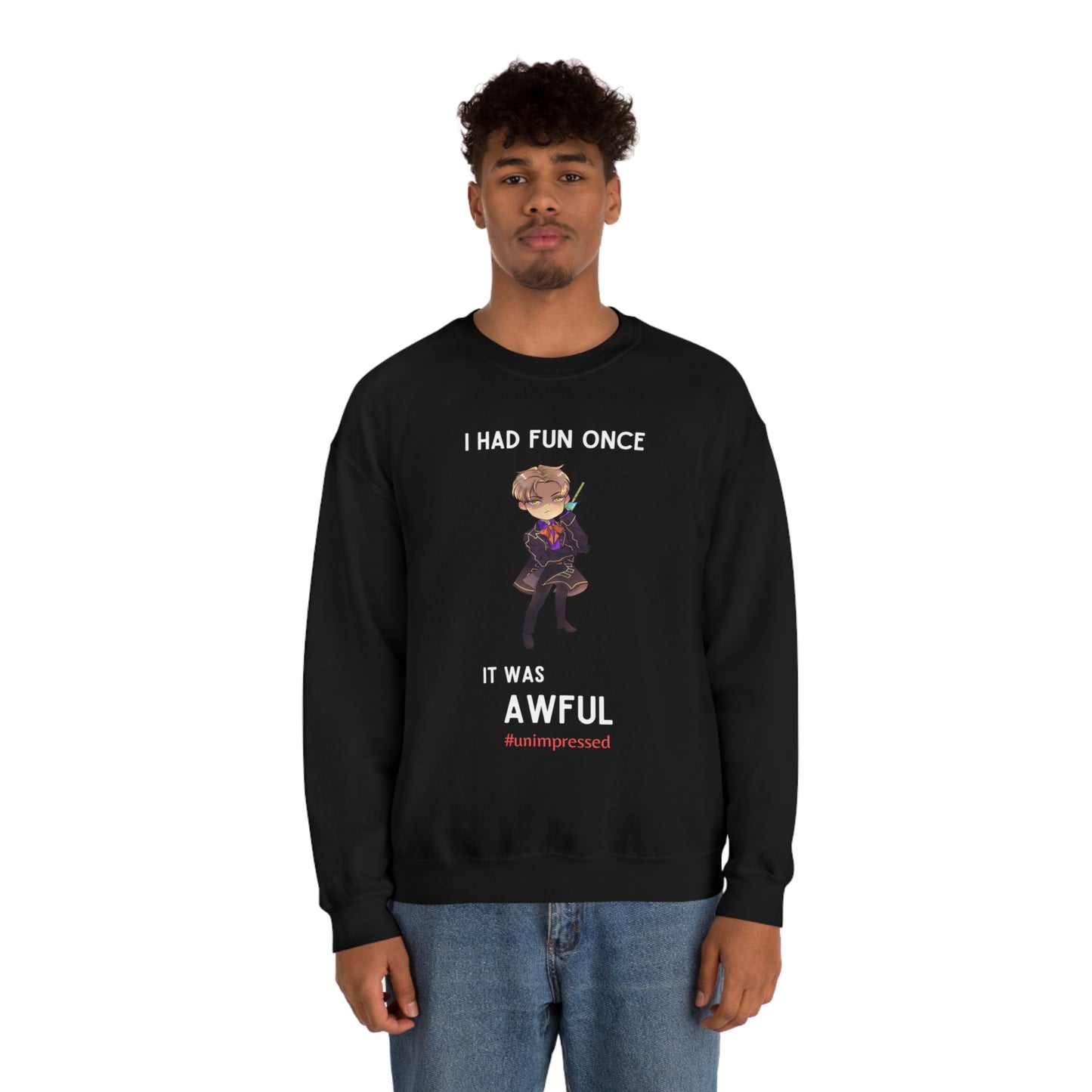 PHIRRE BOBA SWEATER STYLE 1 BLACK I HATE FUN ONCE