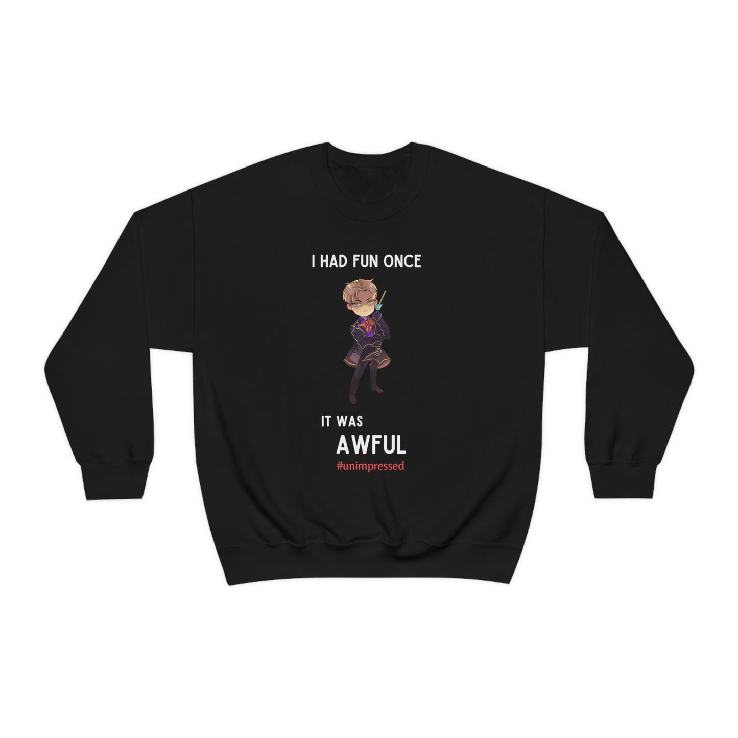 PHIRRE BOBA SWEATER STYLE 1 BLACK I HATE FUN ONCE