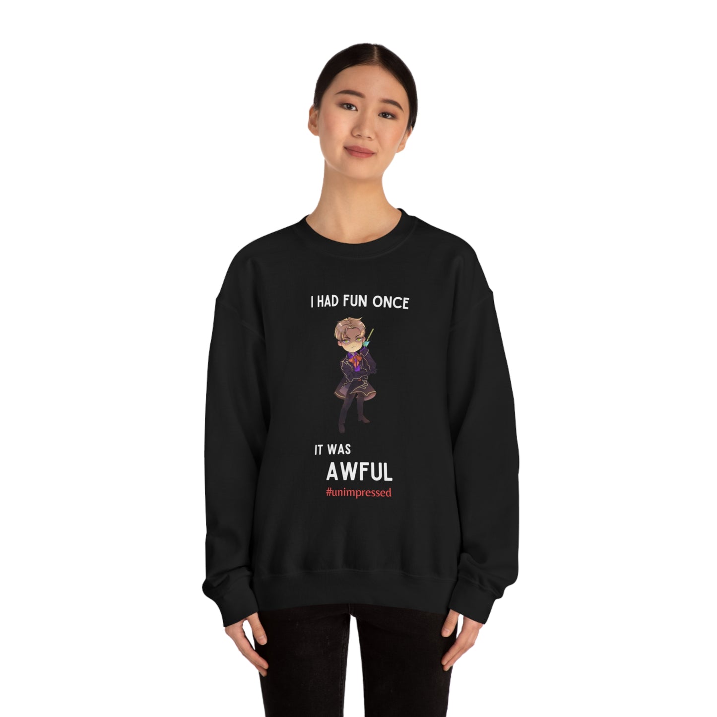 PHIRRE BOBA SWEATER STYLE 1 BLACK I HATE FUN ONCE