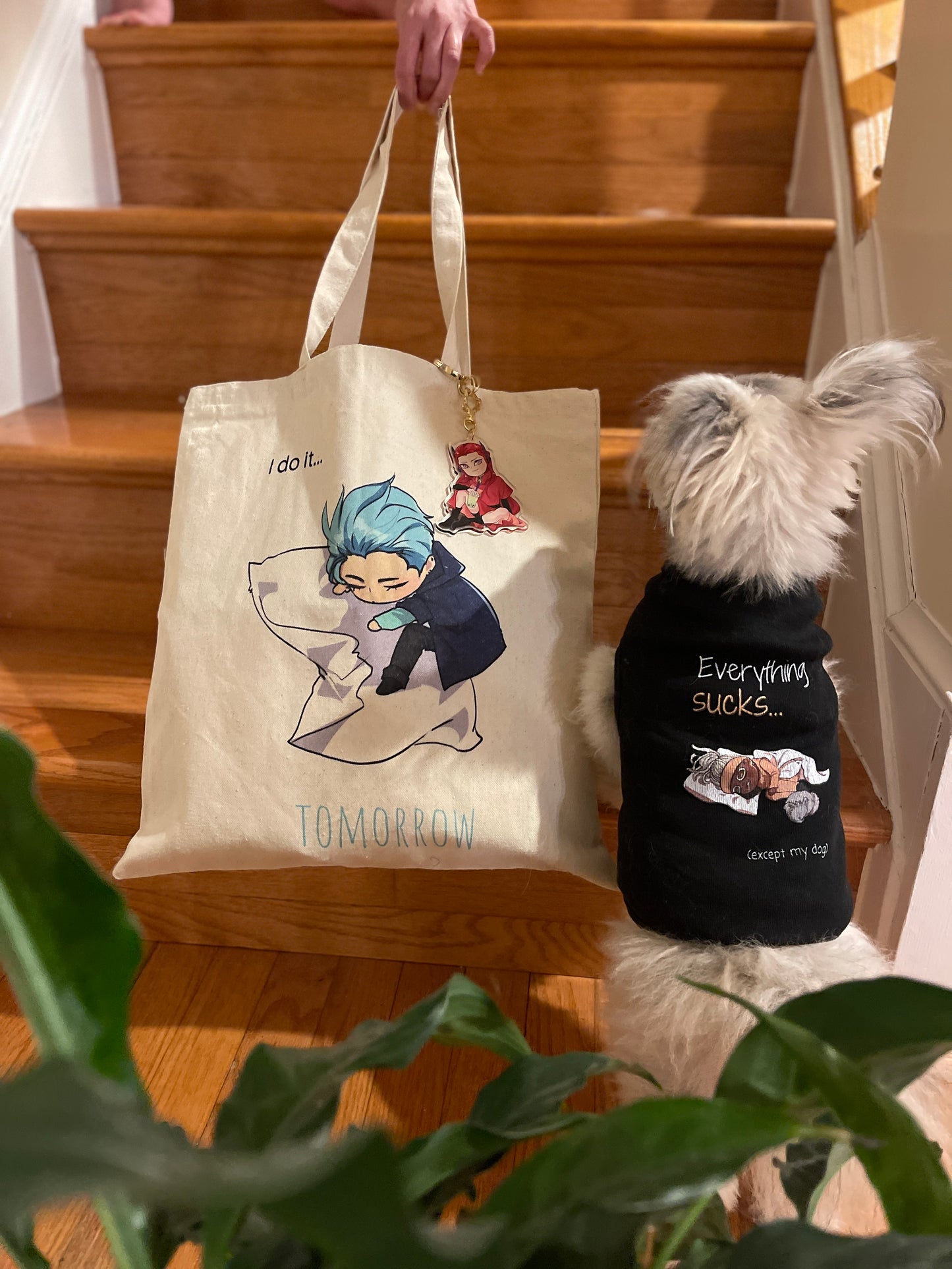 KREYUL TOTE BAG I DO IT TOMORROW (Charm and Dog Shirt Not Included)