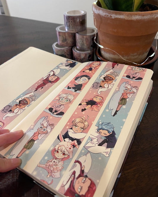 WASHI TAPES: FULL CASTS OF DEATH RESCHEDULED & FREAKING ROMANCE CHIBI DESIGNS